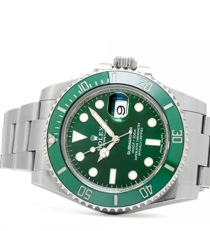 Prestigious Jewelers Green Submariner 116610LV Rolex 0528